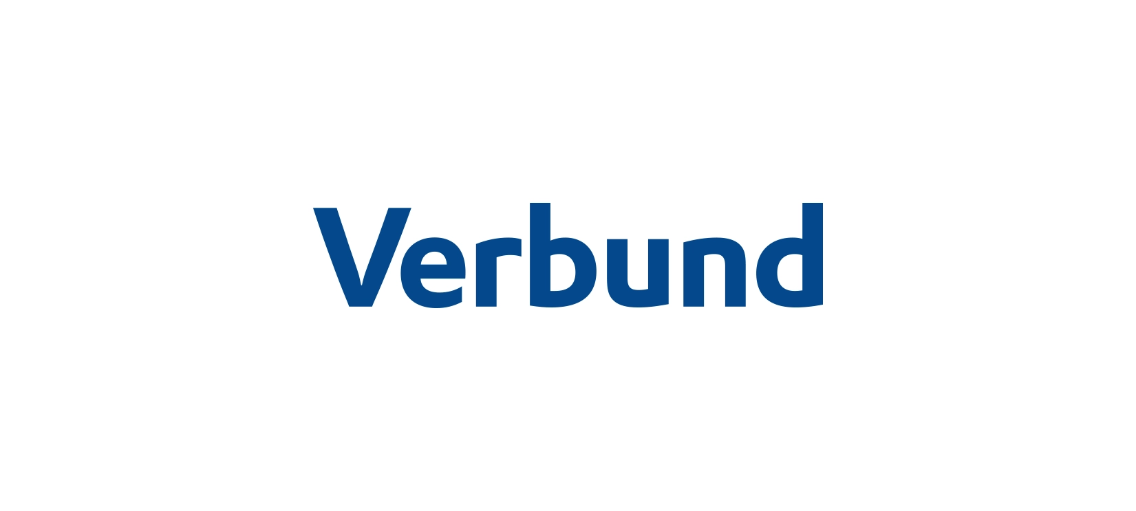 Das VERBUND-Logo zeigt den Schriftzug VERBUND in blauer Schrift.